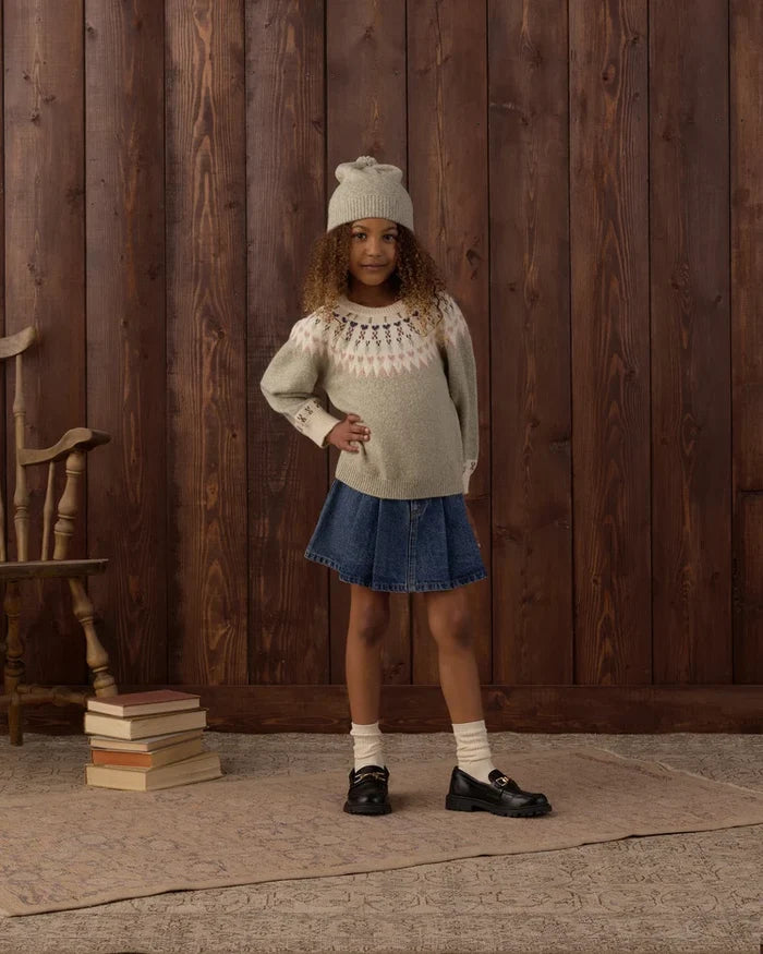 Rylee + Cru Fair Isle Sweater, Sage