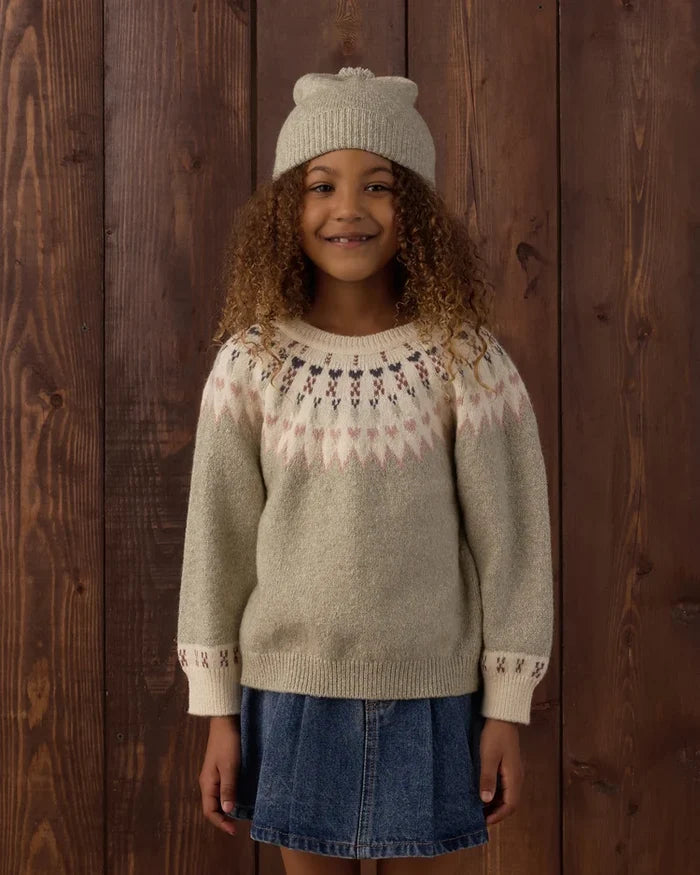 Rylee + Cru Fair Isle Sweater, Sage