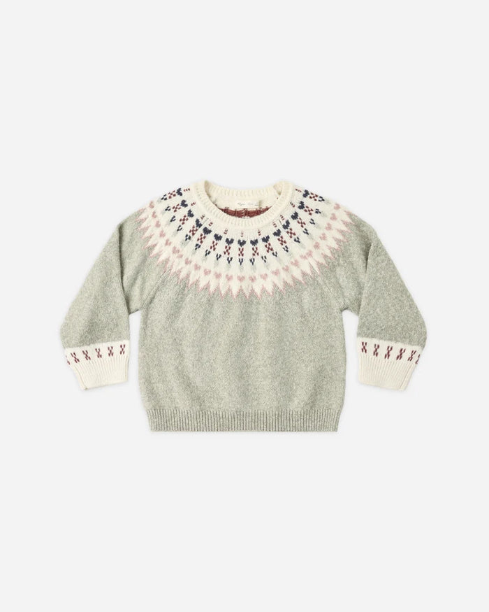 Rylee + Cru Fair Isle Sweater, Sage