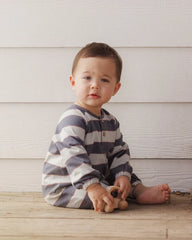 Rylee + Cru Henley Jumpsuit, Sage Stripe