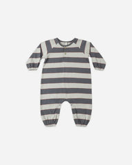 Rylee + Cru Henley Jumpsuit, Sage Stripe