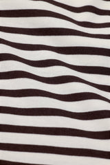 Striped Cotton Longsleeve in Mahagony Brown