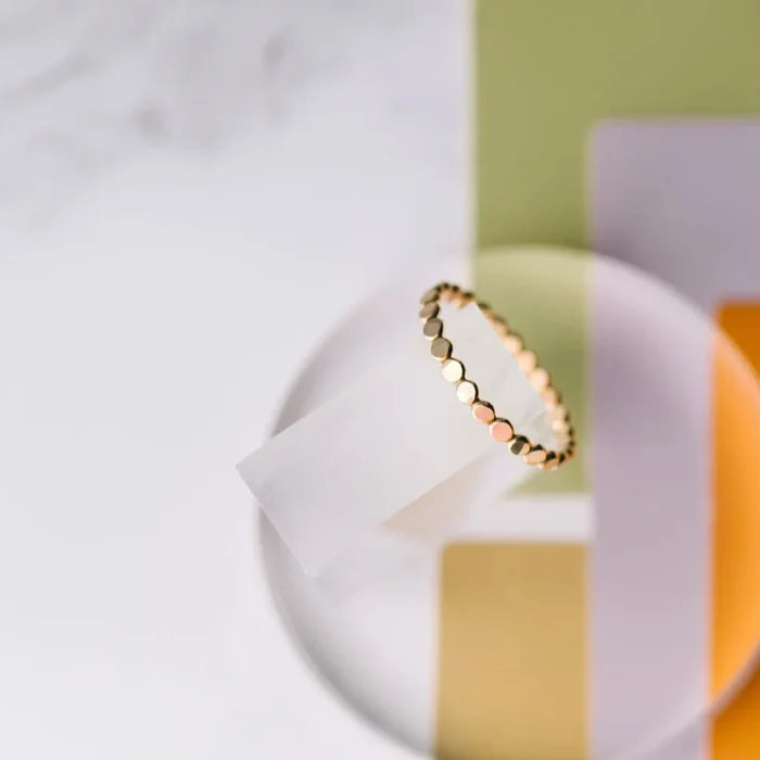 The Land of Salt Coin Hammered Disc Stacking Ring - Multiple Options