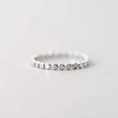 The Land of Salt Coin Hammered Disc Stacking Ring - Multiple Options