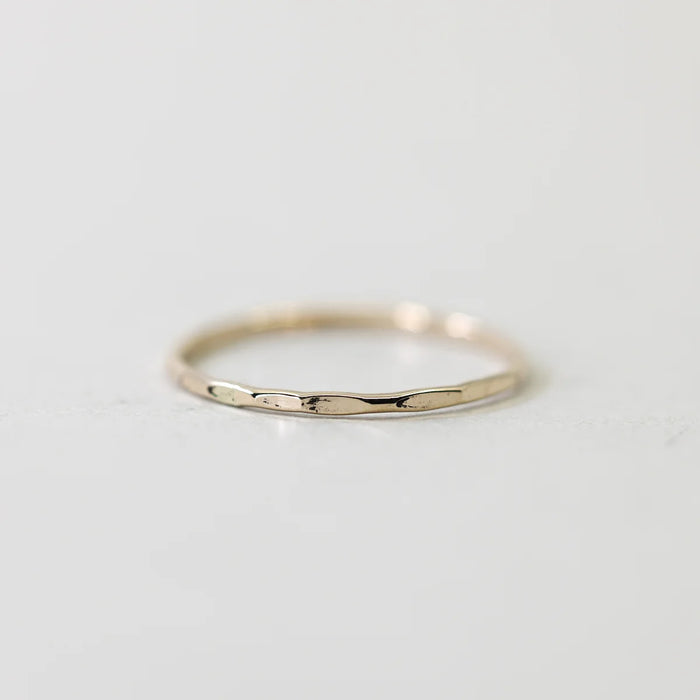 The Land of Salt Hammered Stacking Ring - Multiple Options