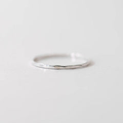The Land of Salt Hammered Stacking Ring - Multiple Options