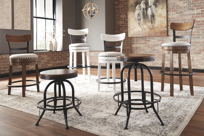 Ashley Furniture - Valebeck 24" Swivel Barstool - Brown - Dark Brown Wood|Metal - Stools - Additional View 4