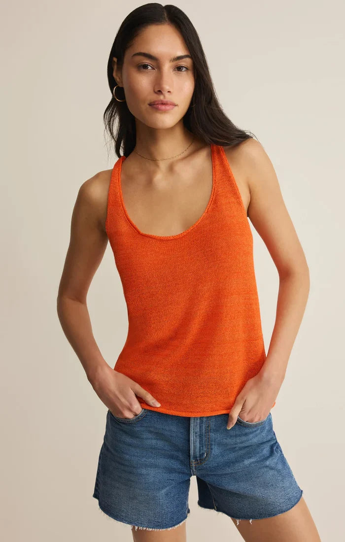 Z Supply Perch Sweater Tank, Tiger Lily Heather