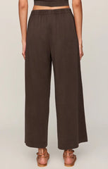 Z Supply Scout Jersey Crop Flare Pant, Dark Chocolate